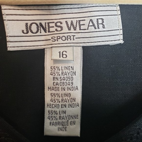 *10/$25* Joneswear Sport Little Black Dress Linen - Picture 2 of 5